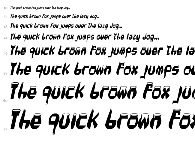 CotoCity font waterfall